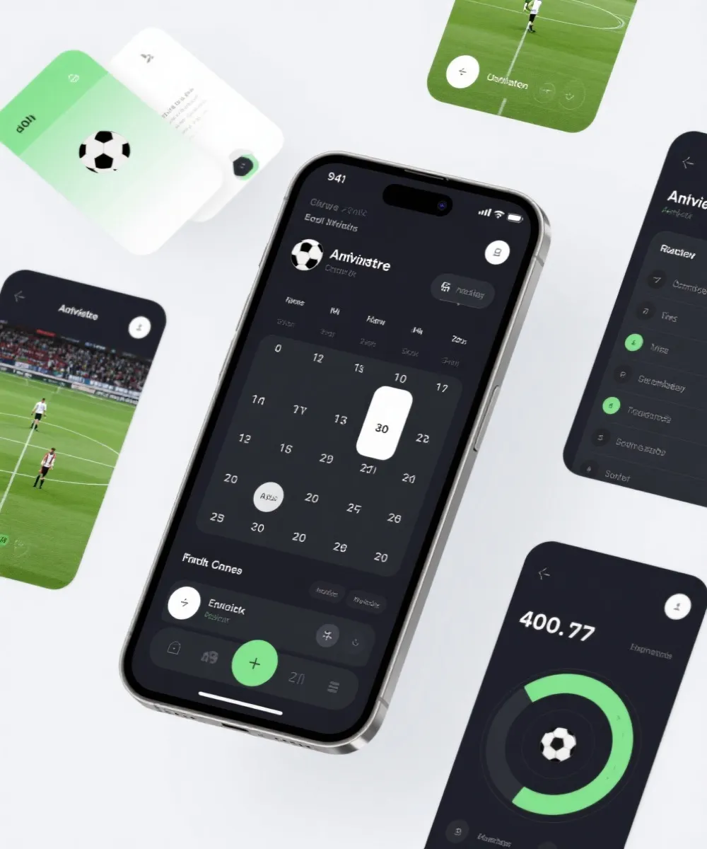 足球賽程與平台比較介面示意圖